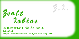 zsolt koblos business card